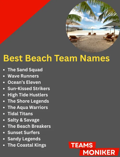 best beach team names