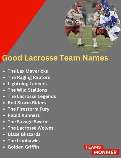 good lacrosse team names