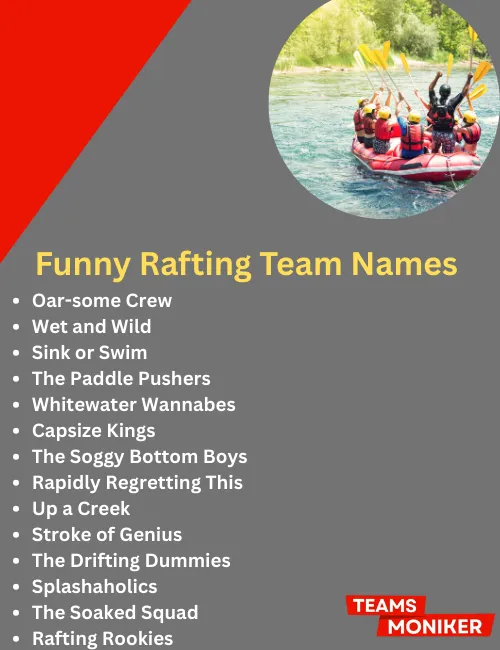 funny rafting team names