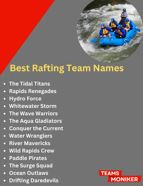 best rafting team names