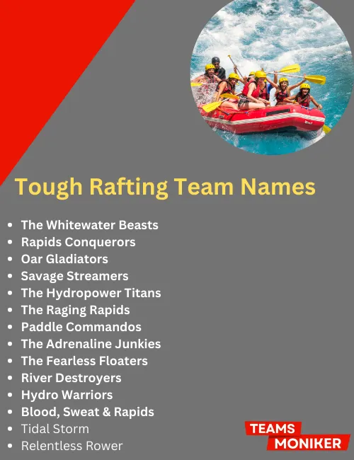 tough rafting team names