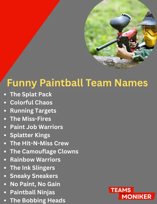 funny paintball team names