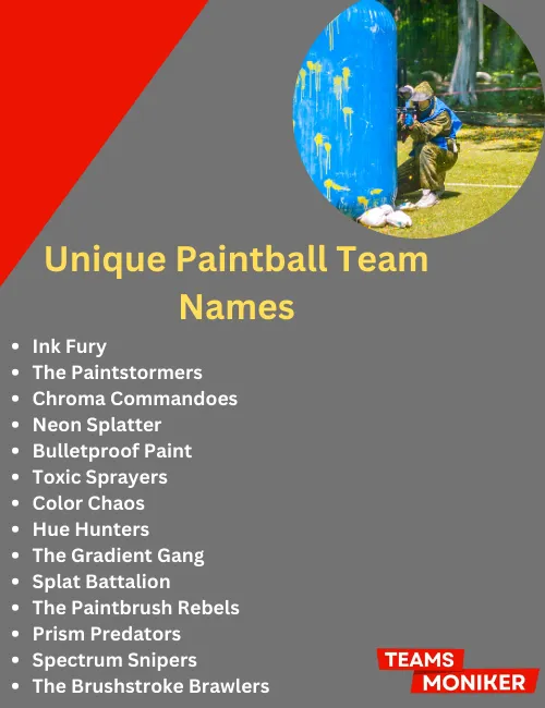 unique paintball team names