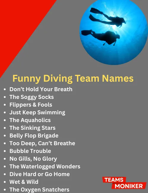 funny diving team names