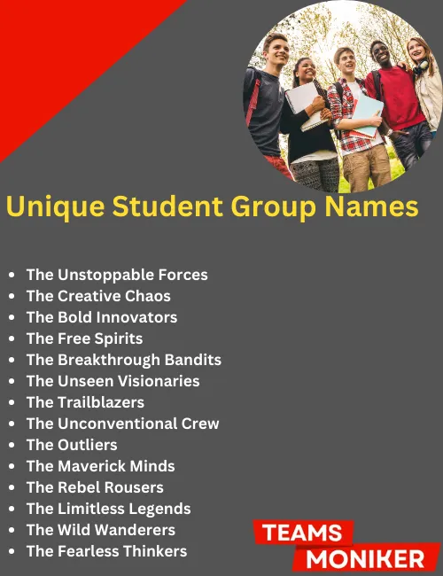unique student group names 