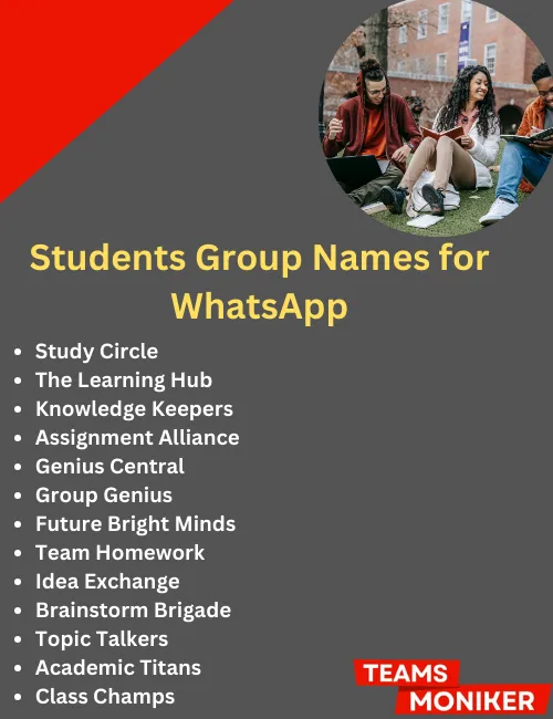 student group names for whatsapp