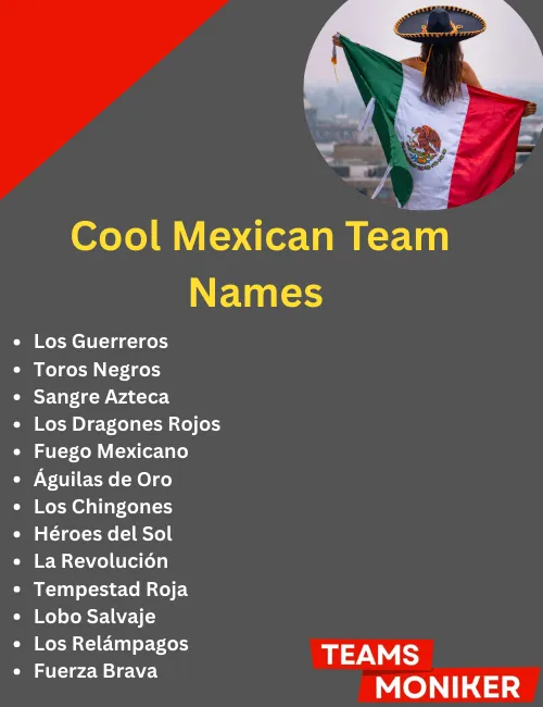 cool mexican team names