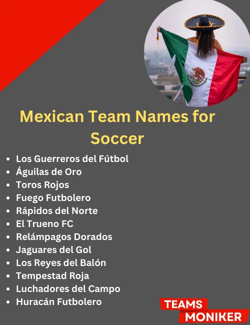 mexican team names for soccer