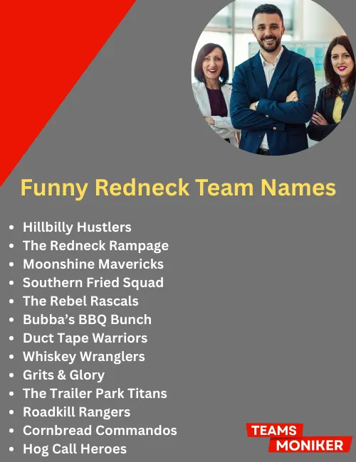 funny redneck team names