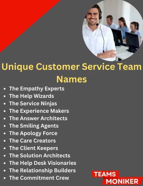 unique customer service team names