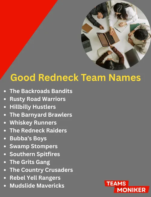 good redneck team names