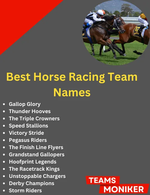 best horse racing team names