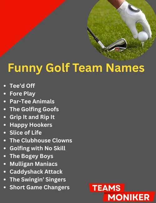 funny golf team names