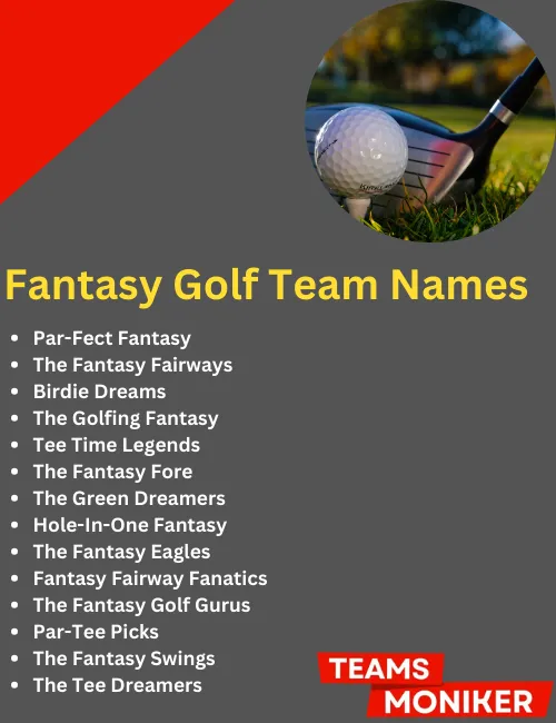 fantasy golf team names