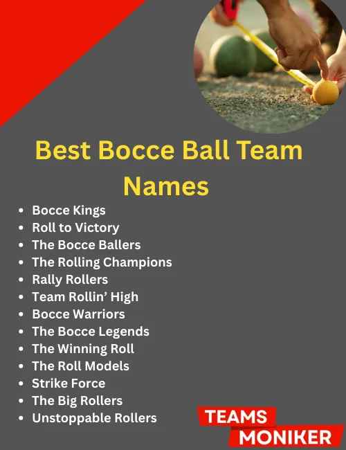 Best bocce ball team names