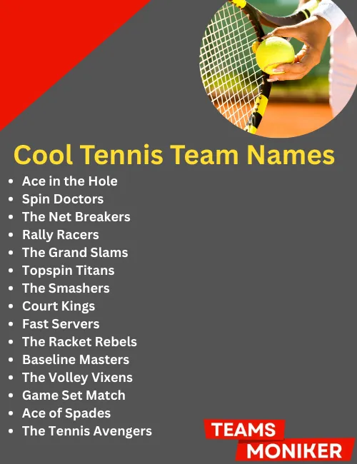 cool tennis team names
