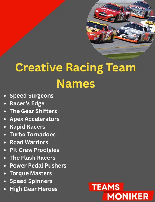 creative racing team names