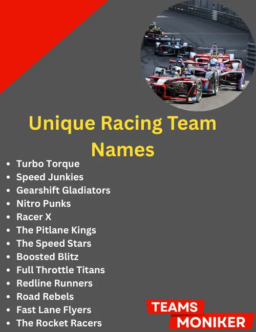 unique racing team names