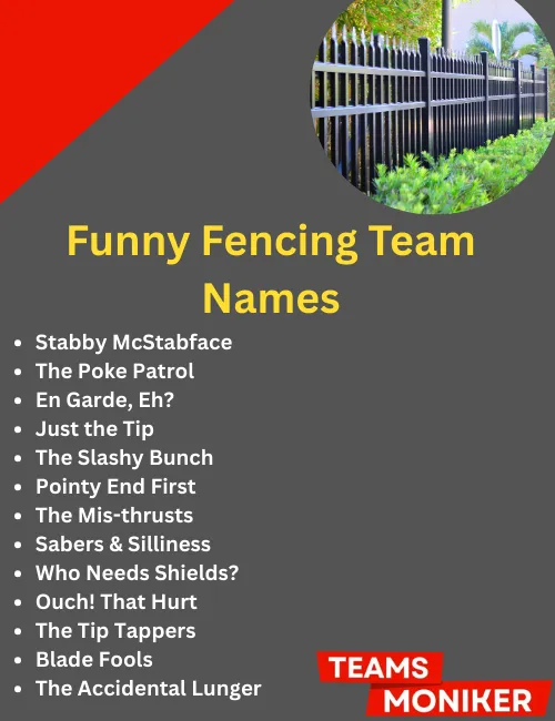 funny fencing team names 
