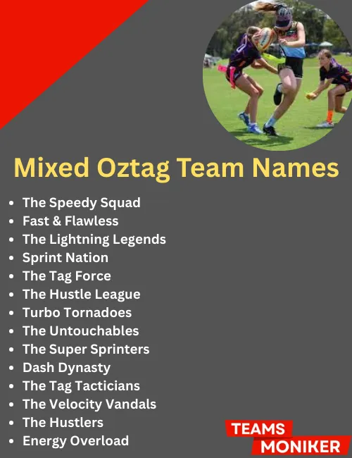 mixed oztag team names