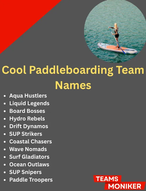 cool paddleboarding team names