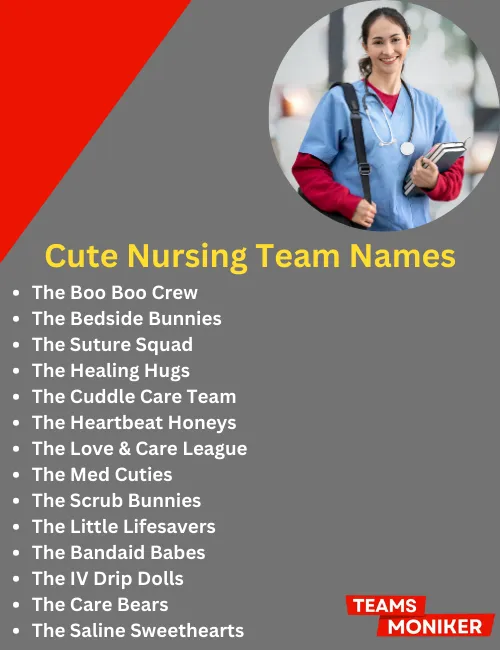 cute nursing team names