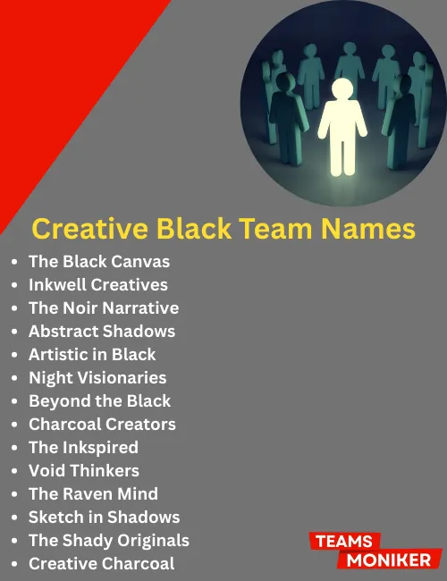 creative black team names