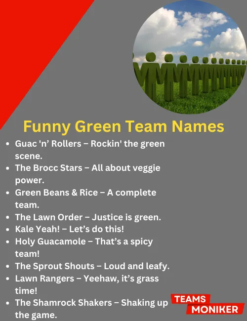 funny green team names