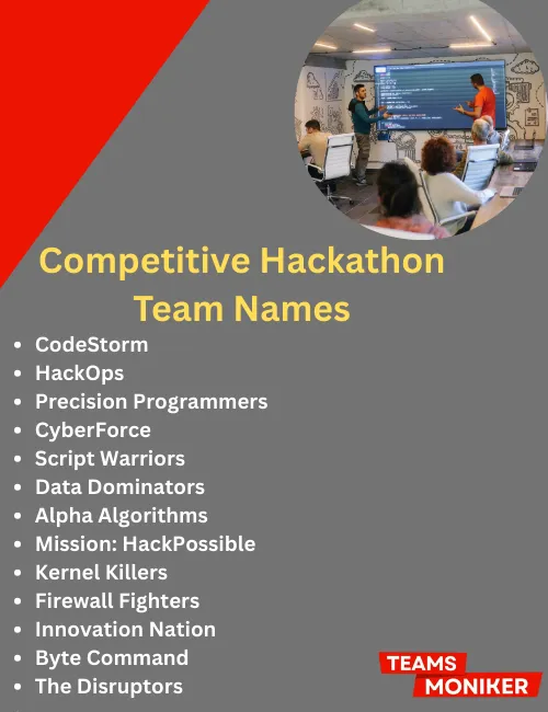 competitive hackathon team names