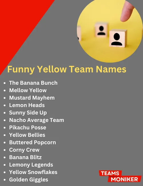 funny yellow team names