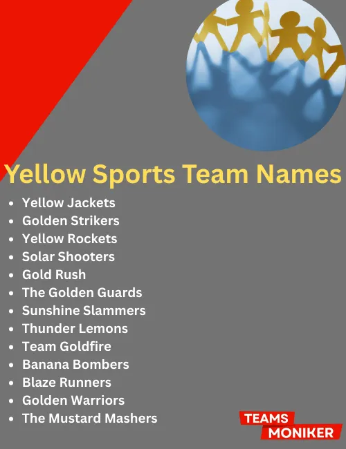 yellow sports team names
