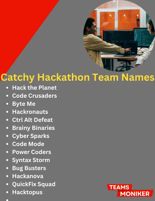 catchy hackathon team names
