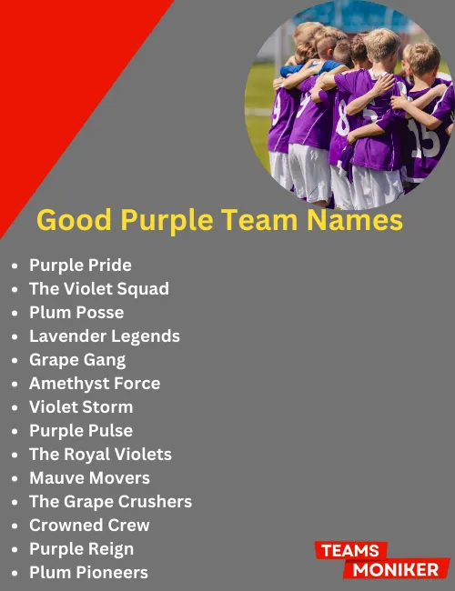 good purple team names