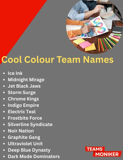 cool colour team names