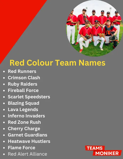 red colour team names
