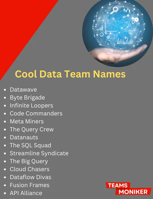 cool data team names