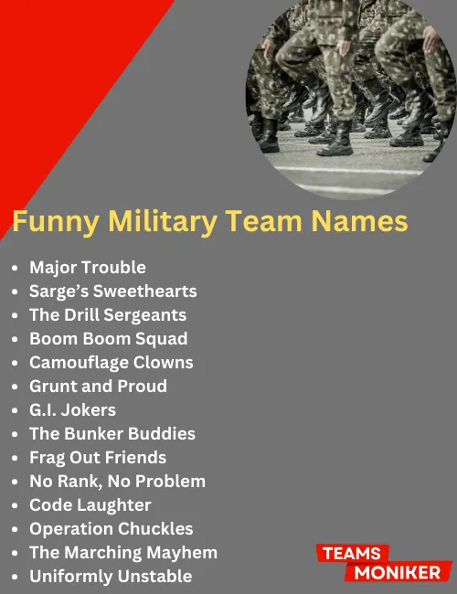 funny military team names