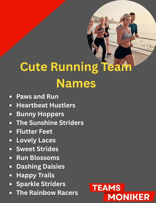 cute running team names 
