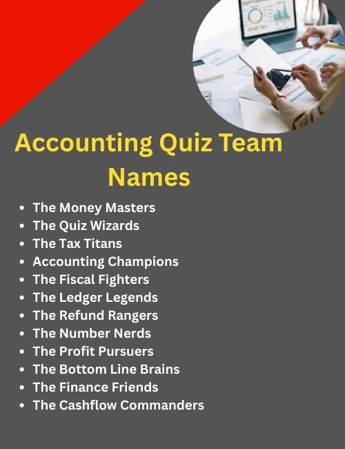 accounting quiz team names