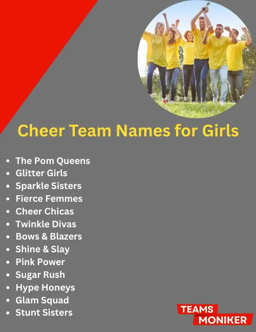 cheer team names for girls