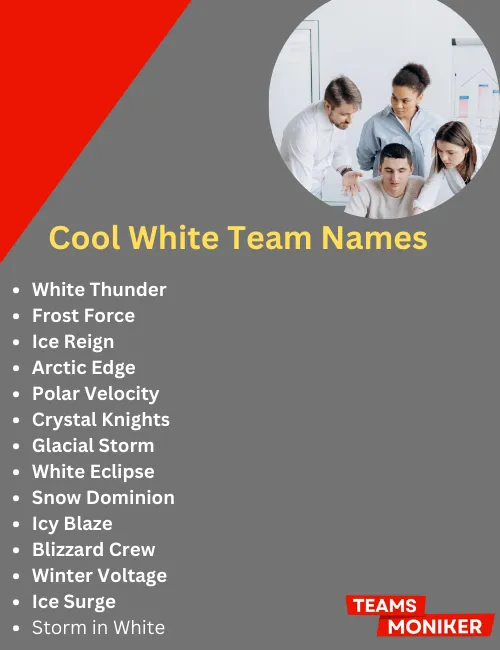 cool white team names