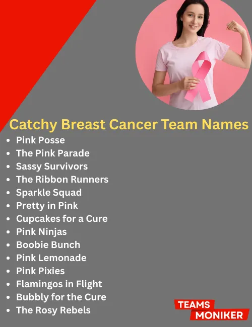 catchy breast cancer team names