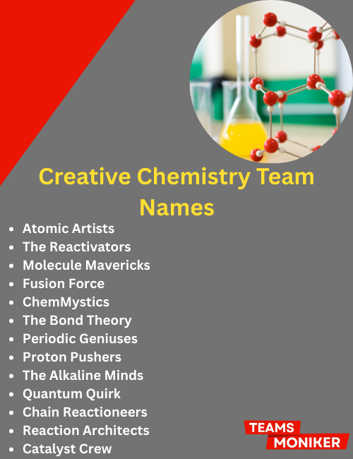 creative chemistry team names
