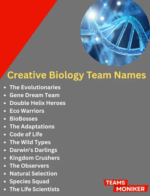 creative biology team names