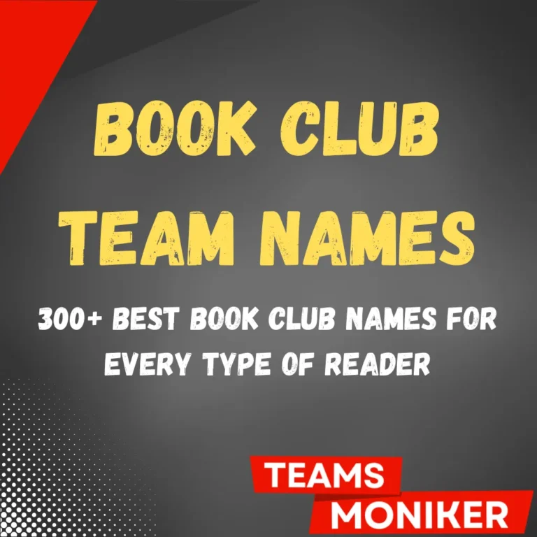 Book Club Team Names