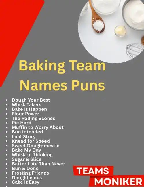 baking team names puns