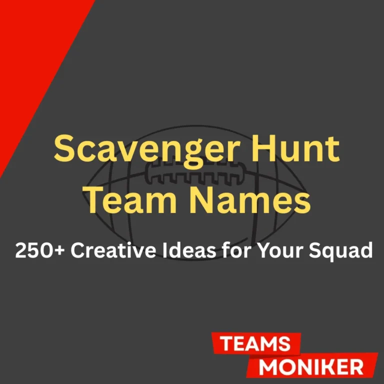 Scavenger Hunt Team Names