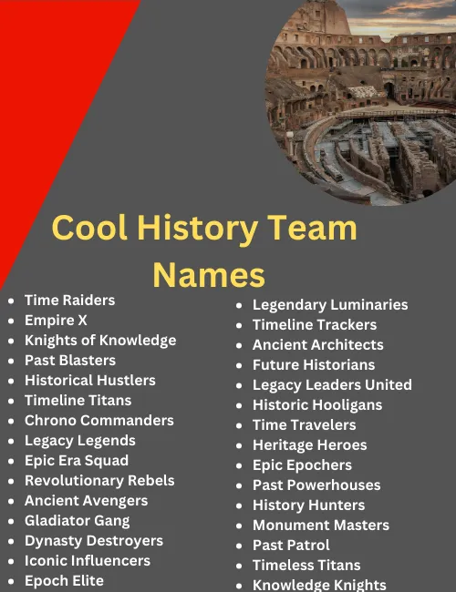 Cool History Team Names