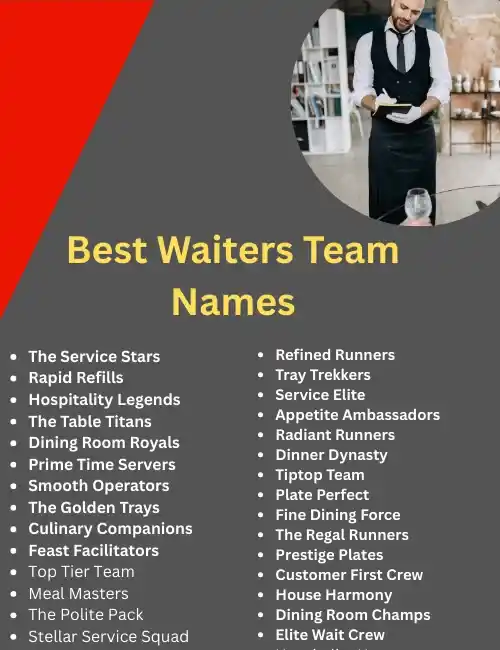 best waiters team names