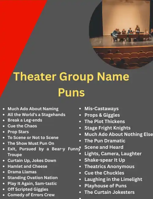 theater group name puns